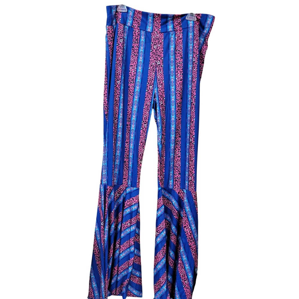 Eclectic Boho Hippie Bell Bottom Flare Pant Aztec Funky Grace & Emma Boutique XL